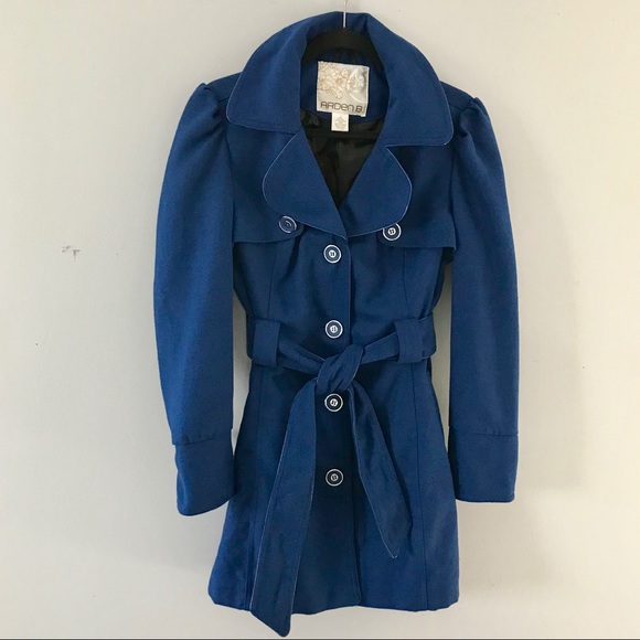 royal blue wrap coat